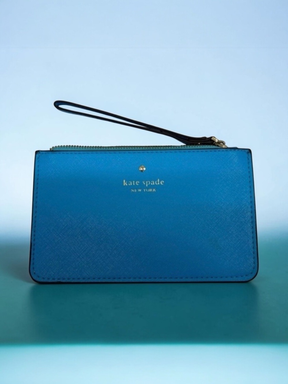 Kate Spade Vibrant Blue Aqua Clutch Like New
